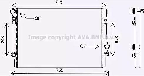 Ava Quality Cooling VW2336 - Radiatore, Raffreddamento motore autozon.pro