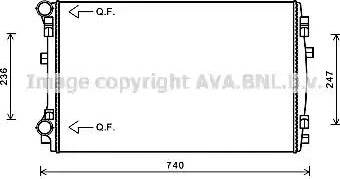 Ava Quality Cooling VW2338 - Radiatore, Raffreddamento motore autozon.pro