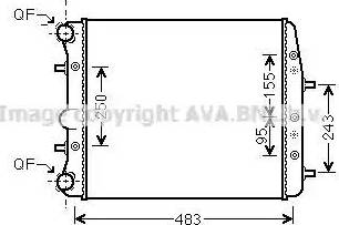 Ava Quality Cooling VW2373 - Radiatore, Raffreddamento motore autozon.pro