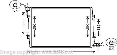 Ava Quality Cooling VW 2255 - Radiatore, Raffreddamento motore autozon.pro