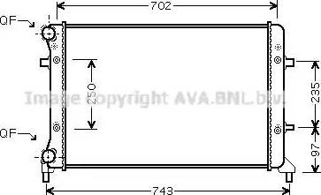 Ava Quality Cooling VW 2223 - Radiatore, Raffreddamento motore autozon.pro