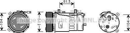 Ava Quality Cooling VWAK046 - Compressore, Climatizzatore autozon.pro