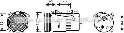 Ava Quality Cooling VWAK050 - Compressore, Climatizzatore autozon.pro