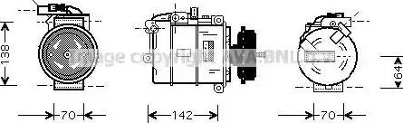 Ava Quality Cooling VWAK087 - Compressore, Climatizzatore autozon.pro