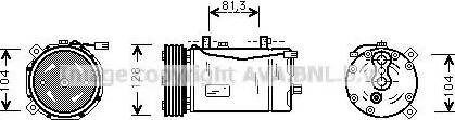 Ava Quality Cooling VWAK164 - Compressore, Climatizzatore autozon.pro