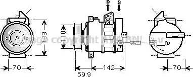 Ava Quality Cooling VWK298 - Compressore, Climatizzatore autozon.pro