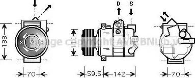 Ava Quality Cooling VWAK220 - Compressore, Climatizzatore autozon.pro