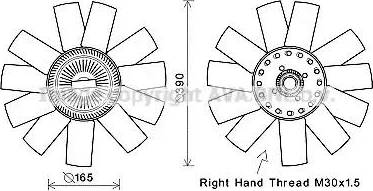 Ava Quality Cooling VWC365 - Ventola, Raffreddamento motore autozon.pro