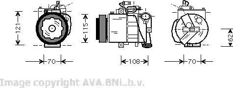 Ava Quality Cooling VW K064 - Compressore, Climatizzatore autozon.pro