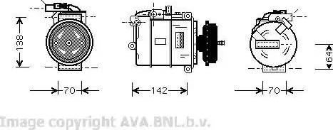 Ava Quality Cooling VWK087 - Compressore, Climatizzatore autozon.pro