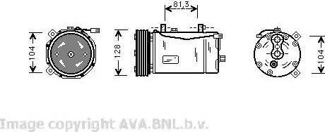 Ava Quality Cooling VW K164 - Compressore, Climatizzatore autozon.pro