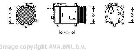 Ava Quality Cooling VW K170 - Compressore, Climatizzatore autozon.pro