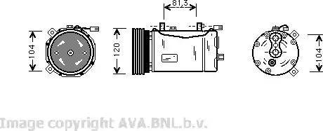 Ava Quality Cooling VW K172 - Compressore, Climatizzatore autozon.pro