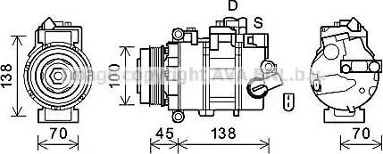 Ava Quality Cooling VWK384 - Compressore, Climatizzatore autozon.pro