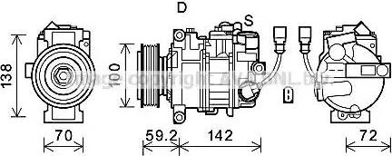 Ava Quality Cooling VWK385 - Compressore, Climatizzatore autozon.pro