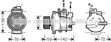 Ava Quality Cooling VWK380 - Compressore, Climatizzatore autozon.pro