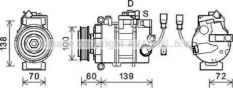 Ava Quality Cooling VWK382 - Compressore, Climatizzatore autozon.pro