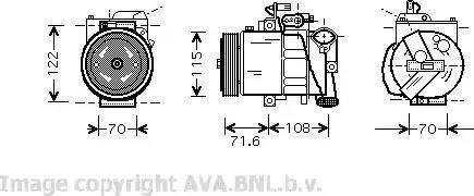 Ava Quality Cooling VW K257 - Compressore, Climatizzatore autozon.pro