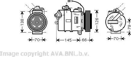 Ava Quality Cooling VW K261 - Compressore, Climatizzatore autozon.pro