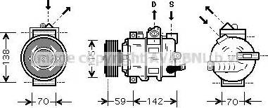 Ava Quality Cooling VW K284 - Compressore, Climatizzatore autozon.pro