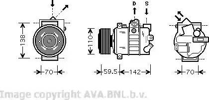 Ava Quality Cooling VWK220 - Compressore, Climatizzatore autozon.pro