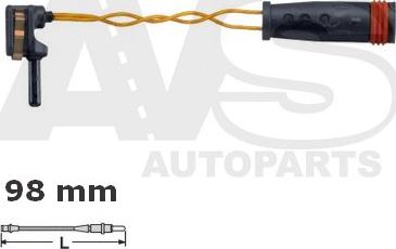 AVS Autoparts 341125 - Contatto segnalazione, Usura past. freno / mat. d'attrito autozon.pro