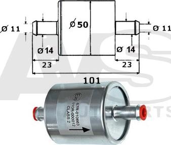 AVS Autoparts G715 - Filtro carburante autozon.pro