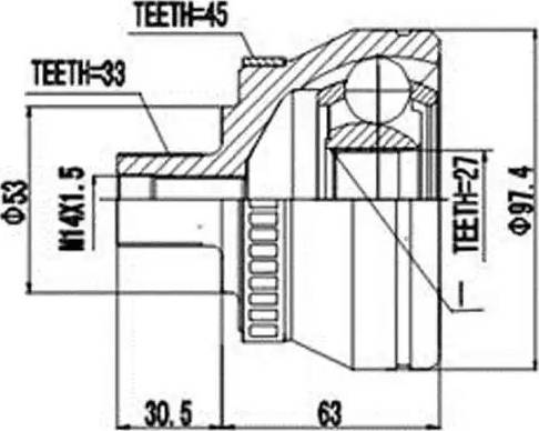 Aywiparts AW1510906A - Kit giunti, Semiasse autozon.pro