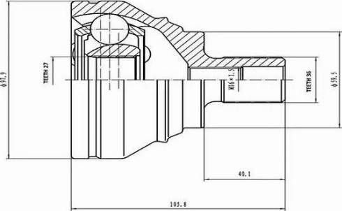 Aywiparts AW1510479 - Kit giunti, Semiasse autozon.pro