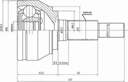 Aywiparts AW1510505 - Kit giunti, Semiasse autozon.pro