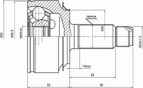 Aywiparts AW1510656 - Kit giunti, Semiasse autozon.pro