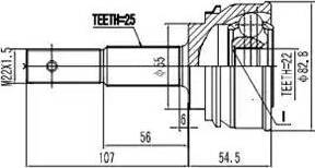 Aywiparts AW1510095A - Kit giunti, Semiasse autozon.pro