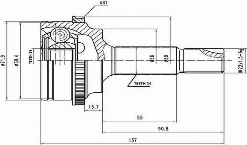 Aywiparts AW1510059A - Kit giunti, Semiasse autozon.pro