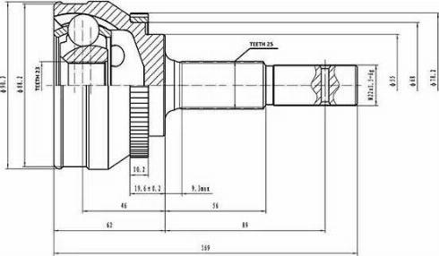 Aywiparts AW1510069A - Kit giunti, Semiasse autozon.pro