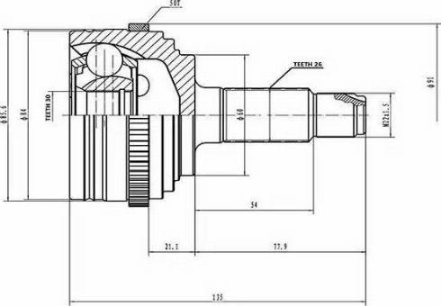 Aywiparts AW1510065A - Kit giunti, Semiasse autozon.pro