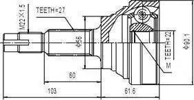 Aywiparts AW1510060 - Kit giunti, Semiasse autozon.pro