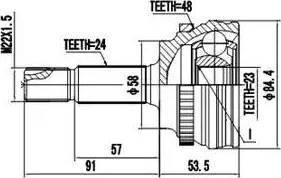 Aywiparts AW1510002A - Kit giunti, Semiasse autozon.pro