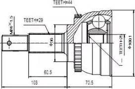 Aywiparts AW1510089A - Kit giunti, Semiasse autozon.pro