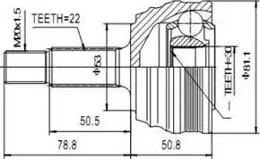 Aywiparts AW1510027 - Kit giunti, Semiasse autozon.pro