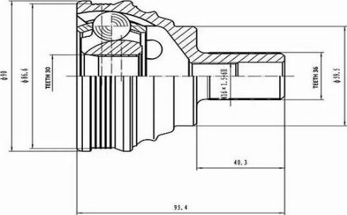 Aywiparts AW1510075 - Kit giunti, Semiasse autozon.pro