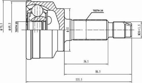 Aywiparts AW1510078 - Kit giunti, Semiasse autozon.pro