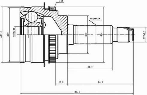 Aywiparts AW1510072A - Kit giunti, Semiasse autozon.pro