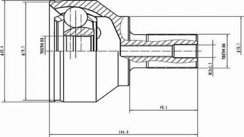 Aywiparts AW1510077 - Kit giunti, Semiasse autozon.pro