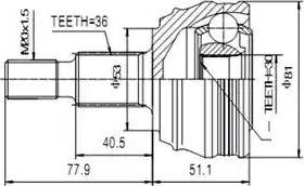 Aywiparts AW1510199 - Kit giunti, Semiasse autozon.pro