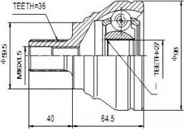 Aywiparts AW1510196 - Kit giunti, Semiasse autozon.pro