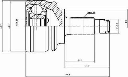 Aywiparts AW1510191 - Kit giunti, Semiasse autozon.pro