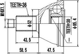 Aywiparts AW1510148 - Kit giunti, Semiasse autozon.pro