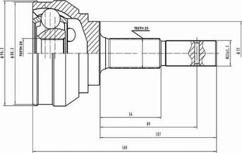 Aywiparts AW1510143 - Kit giunti, Semiasse autozon.pro