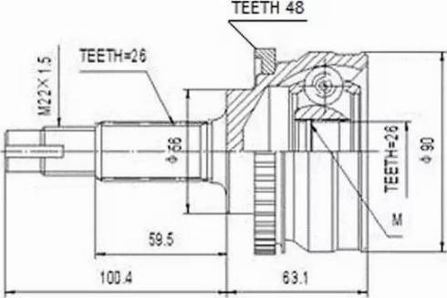 Aywiparts AW1510157A - Kit giunti, Semiasse autozon.pro