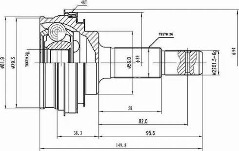 Aywiparts AW1510163A - Kit giunti, Semiasse autozon.pro